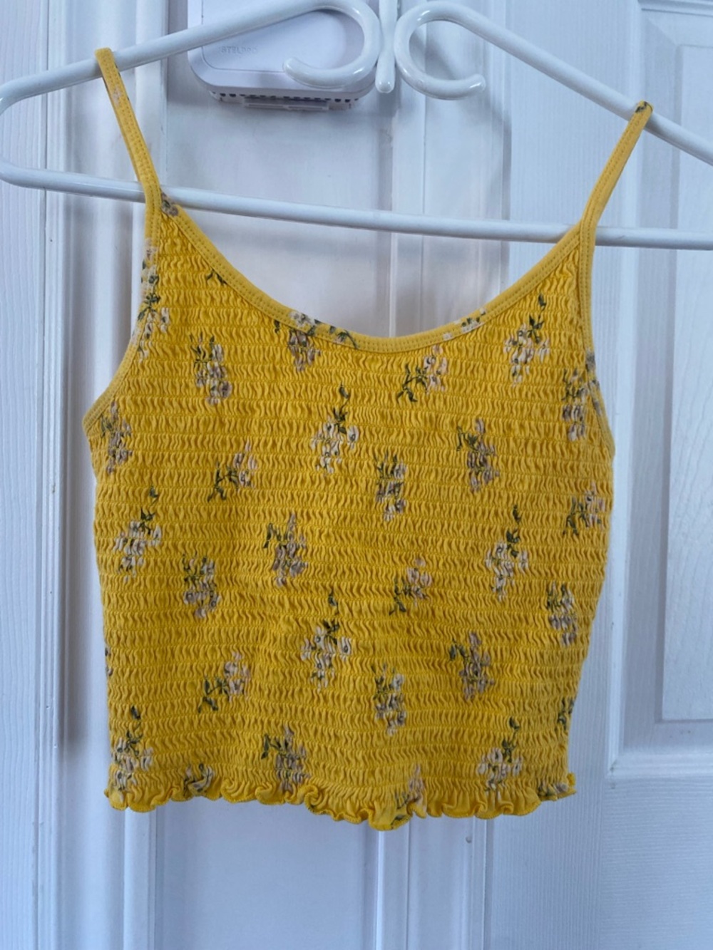 Hollister Yellow Floral Smocked Cami